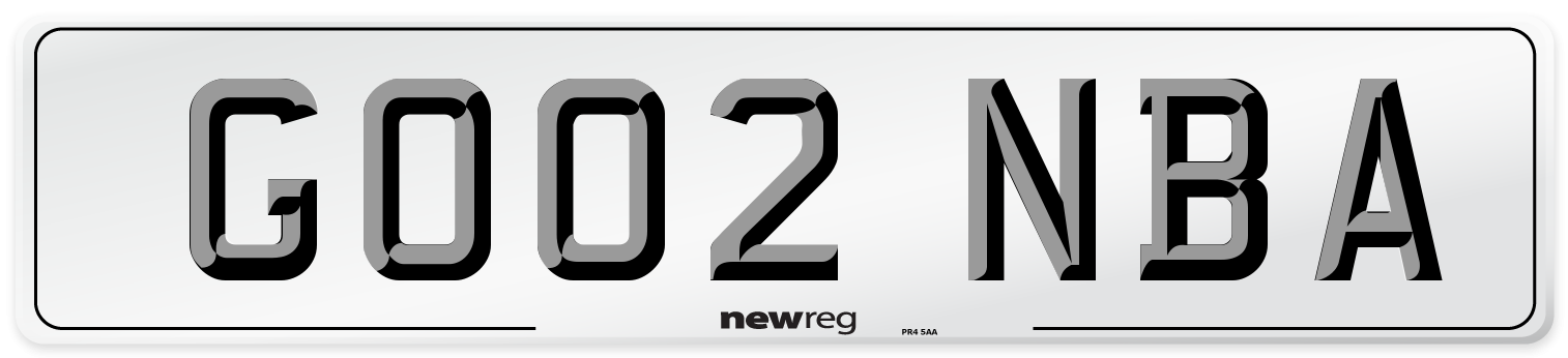 GO02 NBA Number Plate from New Reg